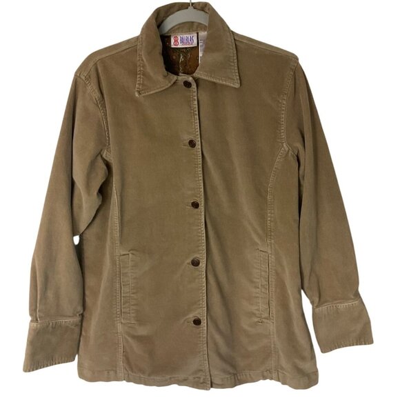 Vintage 90's Bill Blass Womens Sz Medium Shacket Jacket Tan Beige Corduroy Y2K*R - Picture 1 of 13